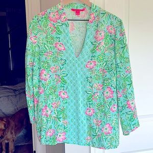 Lilly Pulitzer tunic shirt blouse size L